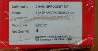 Bajaj CT100 Sprocket and Chain Set
