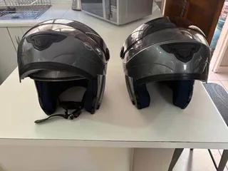 2 x Box Helmets in excellent condition , 1 x Medium , 1 XL