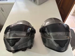 2 x Box Helmets in excellent condition , 1 x Medium , 1 XL
