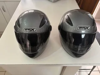 2 x Box Helmets in excellent condition , 1 x Medium , 1 XL