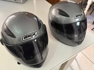 2 x Box Helmets in excellent condition , 1 x Medium , 1 XL