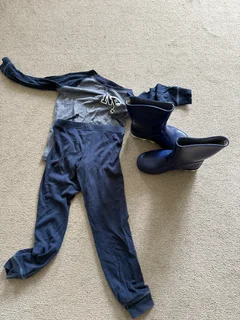 Boys H&M 4-6 pjs AND Woolworths gum boots