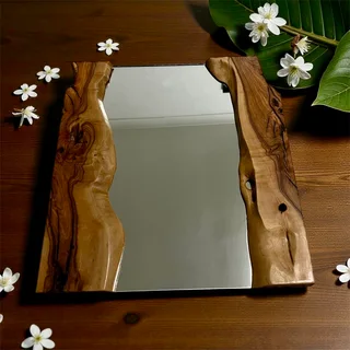 Live Edge Olive Wood Mirror