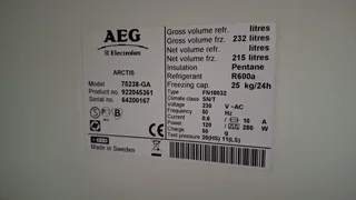 AEG upright full frezer