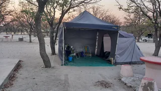 Gazebo with side tent