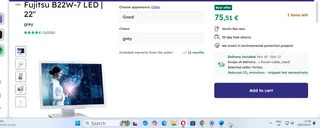 22 inch led screen only R500