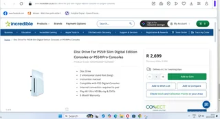 Ps5 pro with disk drive included only R15400 with box no stick drift perfect test first