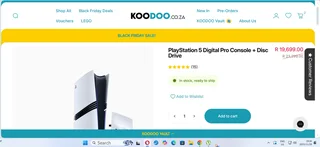 Ps5 pro with disk drive included only R15400 with box no stick drift perfect test first