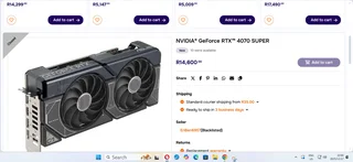 ASUS Dual GeForce RTX 4070 SUPER EVO OC Edition 12GB GDDR6X only R10400 not neg