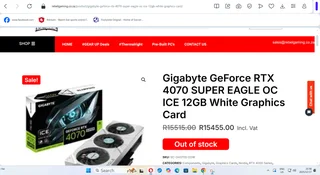 ASUS Dual GeForce RTX 4070 SUPER EVO OC Edition 12GB GDDR6X only R10400 not neg