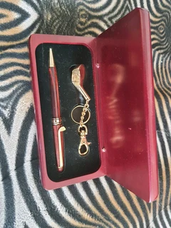 Golf pencil pen and key ring in rosewood