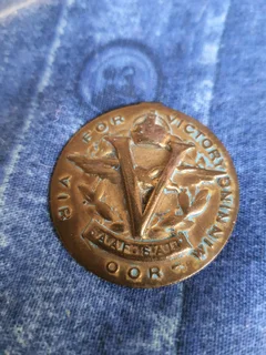 2nd world War s a a f victory badge
