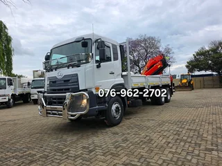 2016 UD Quester CWE330, 6x4 Dropside with container locks. Fitted with Palfinger PK36080