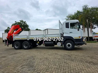 2016 UD Quester CWE330, 6x4 Dropside with container locks. Fitted with Palfinger PK36080