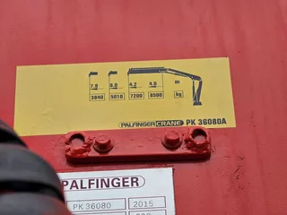 2016 UD Quester CWE330, 6x4 Dropside with container locks. Fitted with Palfinger PK36080