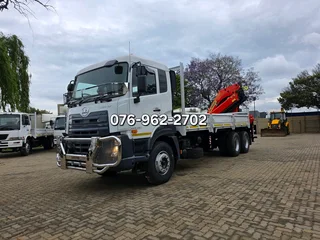 2016 UD Quester CWE330, 6x4 Dropside with container locks. Fitted with Palfinger PK36080