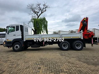 2016 UD Quester CWE330, 6x4 Dropside with container locks. Fitted with Palfinger PK36080
