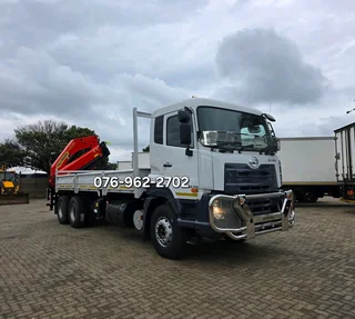 2016 UD Quester CWE330, 6x4 Dropside with container locks. Fitted with Palfinger PK36080