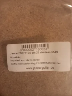 Jescar Stainless Steel Set Jumbo Guitar Frets