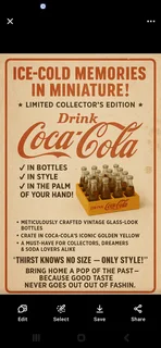 ✨ Vintage Charm in Miniature! ✨Mini Coca-Cola Crate Collectible – A Refreshing Throwback!