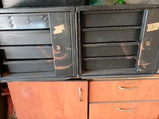 Multi-Drawer Metal Cabinet, which appears to be used for tools / parts storage cabinet.