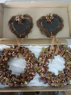 Rustic Heart &amp; Round shaped wreaths~ R1700