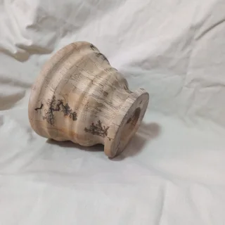 Turned Wooden Bowl – Second Hand (12cm H x 16.5cm W)