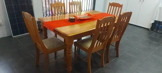 Oak Dining room table and chairs