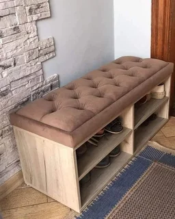 The Home Stores' Shoe Storage Box With Velvet Fabric D-Buttoned Design Top