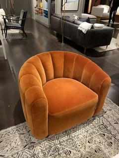 The Home Stores' Customized Big Light Orange Tub Chair With Fixed Cushion