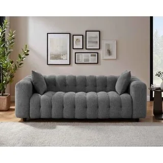 The Home Stores Velvet Assorted Three Seater Lounge Sofa Couch With Pull Stud Button & Cushion