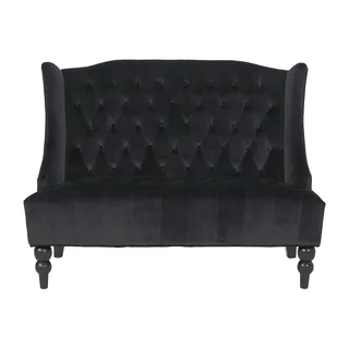 The Home Stores' Two Seater Lovers Chair Sofa With D-Buttons In Assorted Velvet