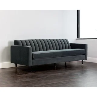 The Home Stores' Velvet Three Seater Lounge Sofa Couch With Full Loose Cushion Seater