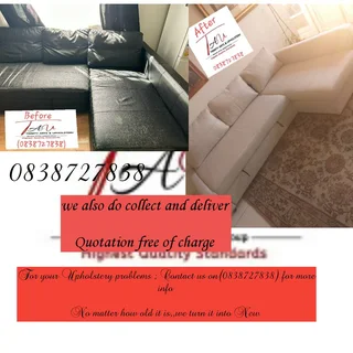 Re-upholstery  of all kinds of sofas,seats and chairs no matter how old it is