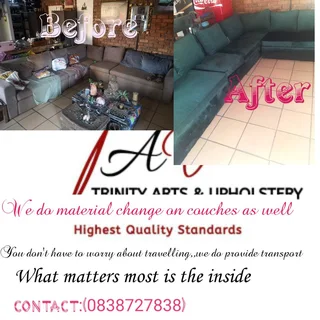 Re-upholstery  of all kinds of sofas,seats and chairs no matter how old it is