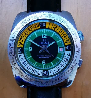 Vintage Helsa World Timer