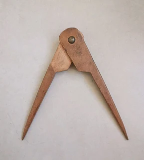 Vintage wooden compass