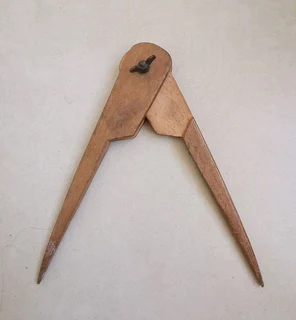 Vintage wooden compass