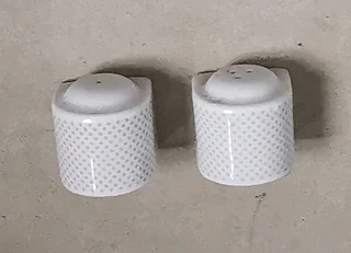 Porcelain salt and pepper shakers