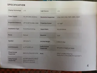 Video mini Projector 17&#34; - 80&#34; screen BARGAIN