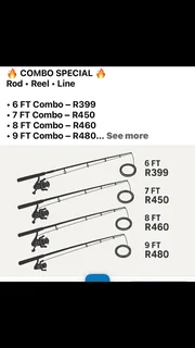 Danwood fishing tackle Rod and reel. Fishing equipment