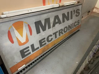 Light box for shop front