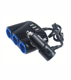 Charger Car USB + 3 Sockets