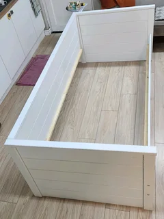 New Nikki WOOOD single sofa bed and new high quality Cloud Nine mattress, 73x100x208 cm. Table View.