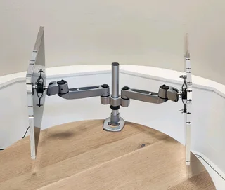 Dual monitor ergo  concept. Manage your workspace with this quality ErgoArm system