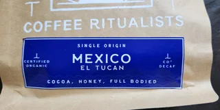 Decaffeinated coffee. Mexico EL Tucan HG Chiapas Decaffeinated beans
