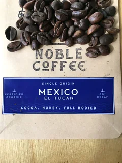 Decaffeinated coffee. Mexico EL Tucan HG Chiapas Decaffeinated beans