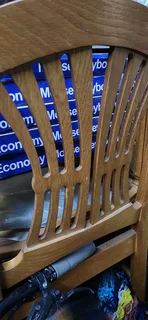 6-oak wood dining table chairs