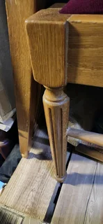 6-oak wood dining table chairs