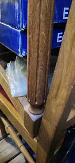 6-oak wood dining table chairs